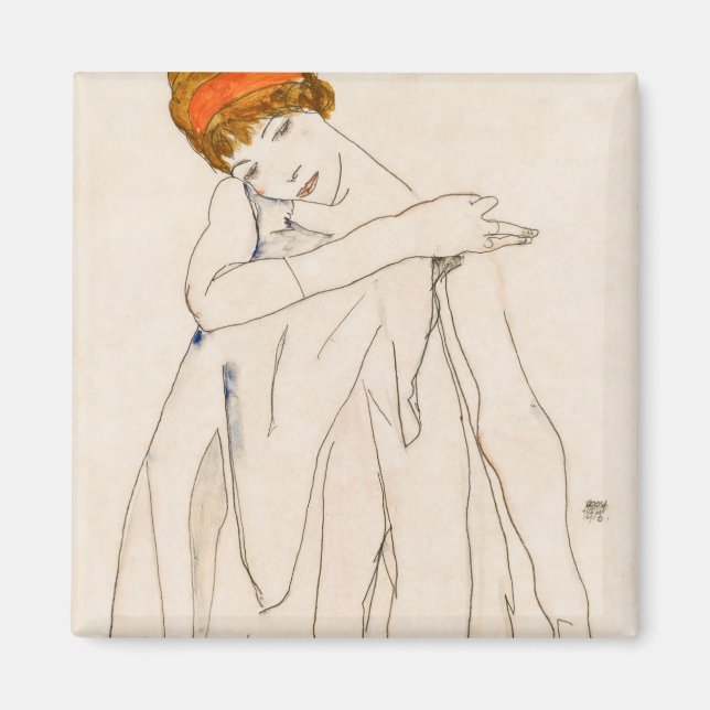 Dancer (1913) av Egon Schiele. Magnet (Framsidan)