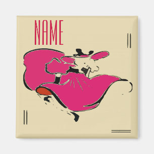 Dancer Add Namn Magnet