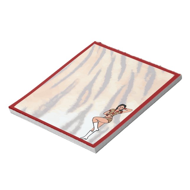 Dancer Anteckningsblock Red Tiger #1 (Roterad)