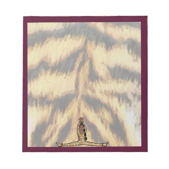 Dancer-Anteckningsblocket Maroon Tiger #1 Anteckningsblock (Framsida)