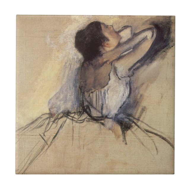Dancer by Edgar Degas, Vintage Ballerina Art Kakelplatta (Framsidan)
