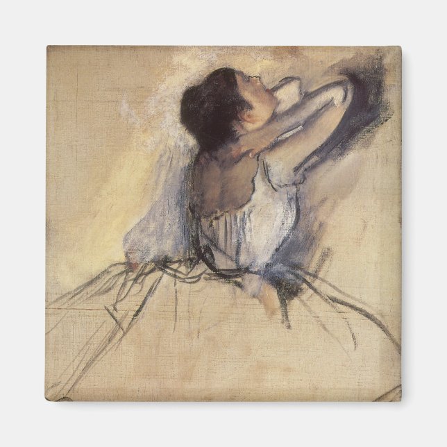 Dancer by Edgar Degas, Vintage Ballerina Art Magnet (Framsidan)