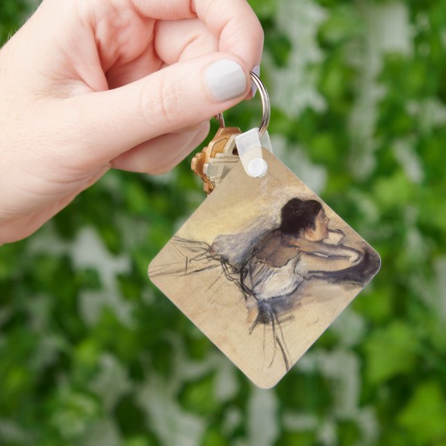 Dancer by Edgar Degas, Vintage Ballerina Art Nyckelring (Hand)