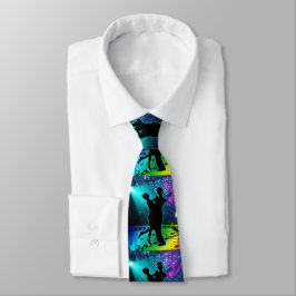 Dancer Couple Ljus och Music Necktie Slips