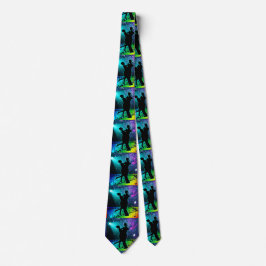 Dancer Couple Ljus och Music Necktie Slips