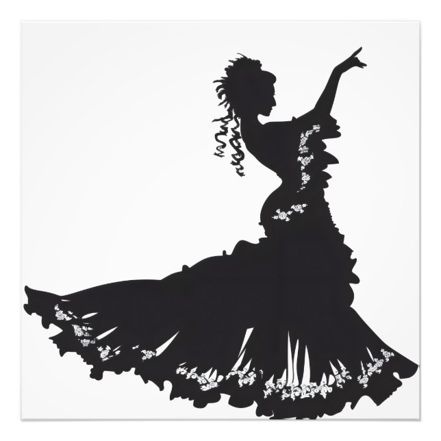 Dancer Dam Silhouette Fototryck (Framsidan)