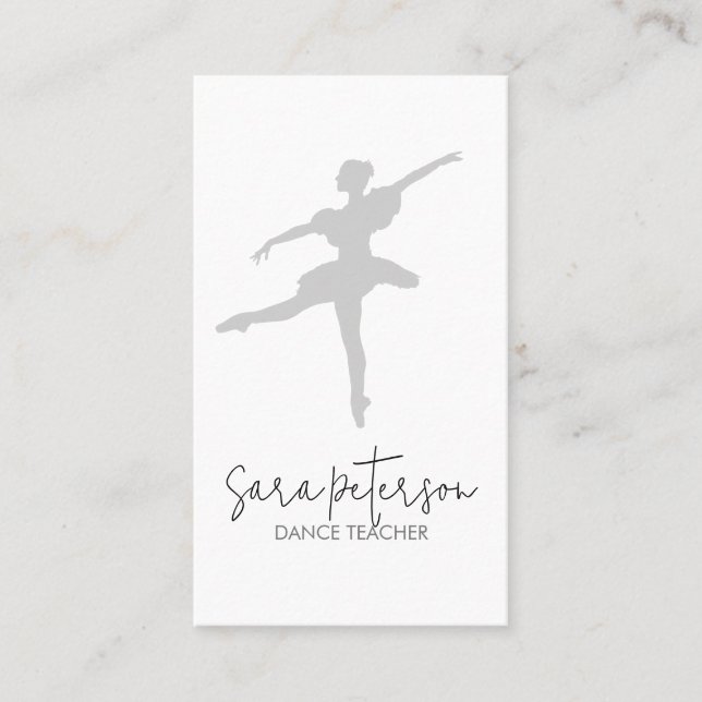 Dancer Dance Teacher Business Card Visitkort (Framsida)