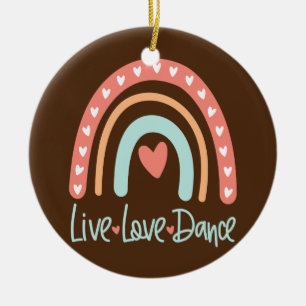 Dancer Dance Teacher Live Kärlek Ballet Tap Hip h Julgransprydnad Keramik