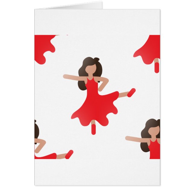 dancer emoji hälsningskort (Framsidan)