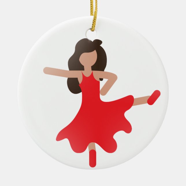 dancer emoji julgransprydnad keramik (Framsidan)