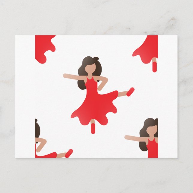 dancer emoji vykort (Framsida)