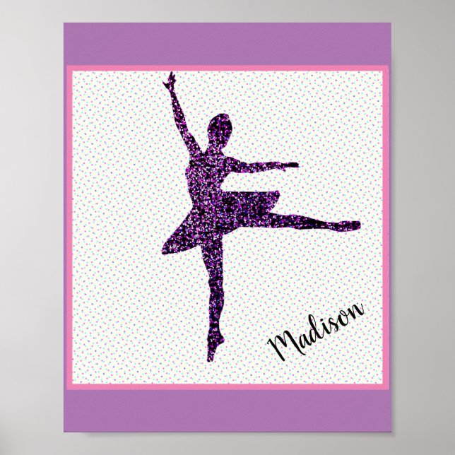 Dancer Faux Gnistra Personlig Tiny Dot Poster (Framsidan)