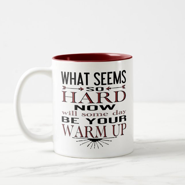 Dancer Fitness Motivational Quotation Två-Tonad Mugg (Vänster)