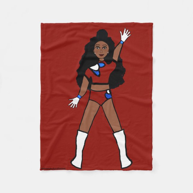 Dancer Fleece Blanket Berry & Blue 2 (Framsidan)