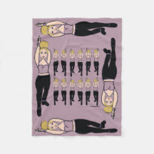 Dancer Fleece Blanket Lilac & Black