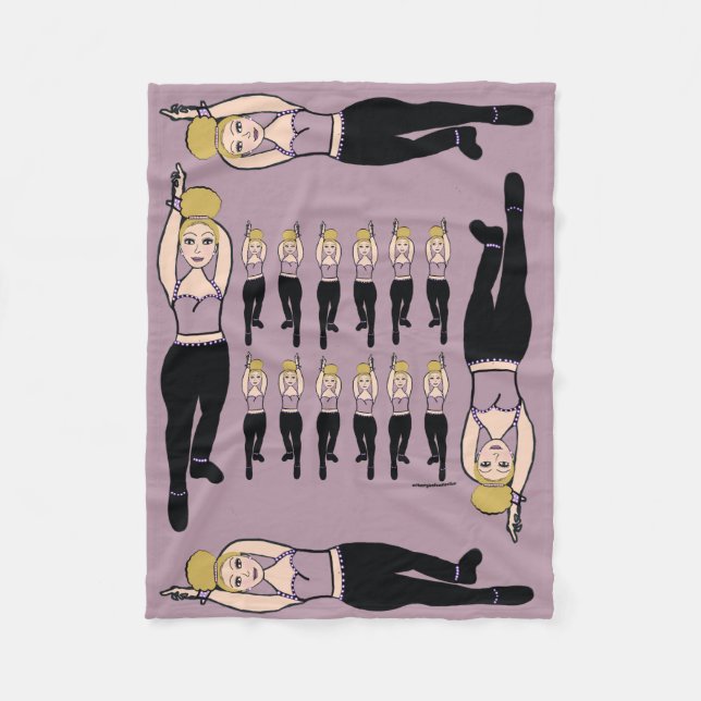 Dancer Fleece Blanket Lilac & Black (Framsidan)