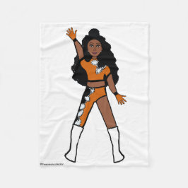 Dancer Fleece Blanket Orange & Black 2