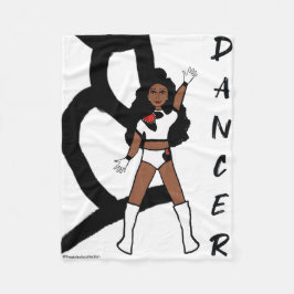 Dancer Fleece Blanket Red & Black