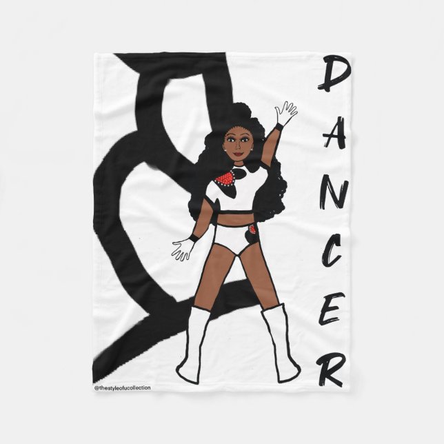 Dancer Fleece Blanket Red & Black (Framsidan)