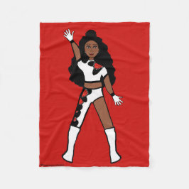 Dancer Fleece Blanket Red & Black 2