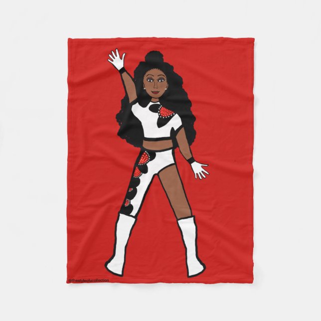 Dancer Fleece Blanket Red & Black 2 (Framsidan)