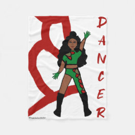 Dancer Fleece Blanket Red & Grönt