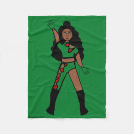 Dancer Fleece Blanket Red & Grönt 2