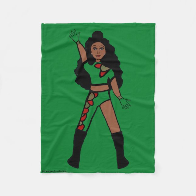 Dancer Fleece Blanket Red & Grönt 2 (Framsidan)