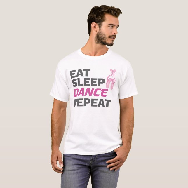 Dancer for Dancing Teacher Eat Ssov Dance Repeat T Shirt (Hel framsida)