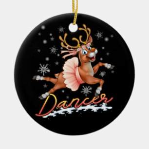Dancer God jul Dancing Reindeer Hjort Julafton Julgransprydnad Keramik