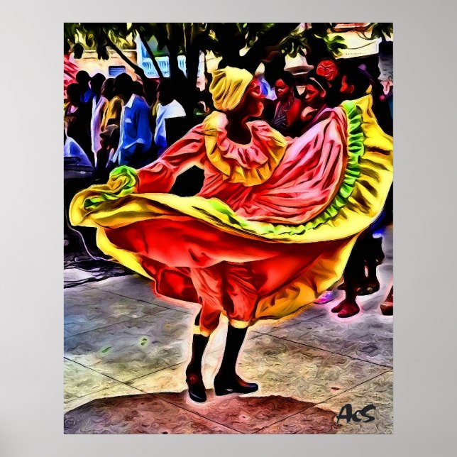 DANCER IN CUBAN SQUARE POSTER (Framsidan)