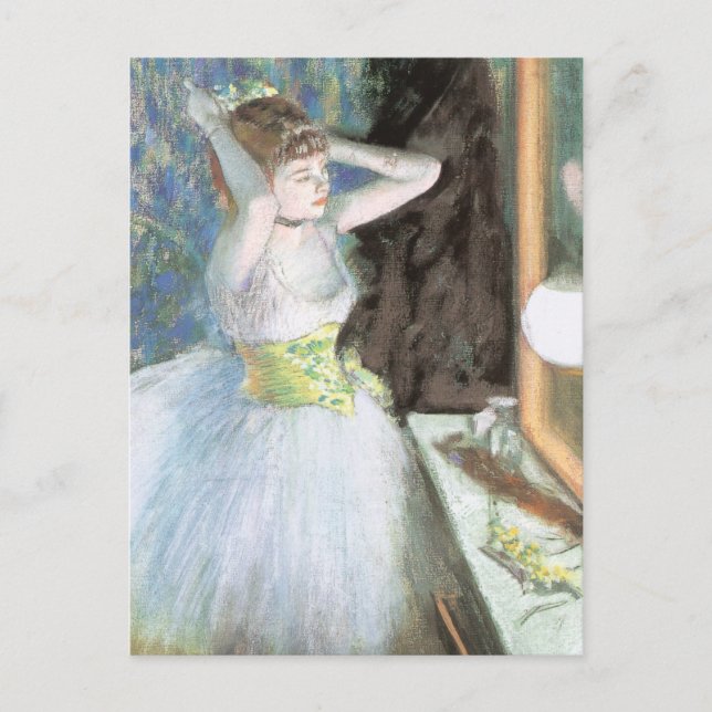 Dancer in her Dressing Room by Edgar Degas Vykort (Framsida)