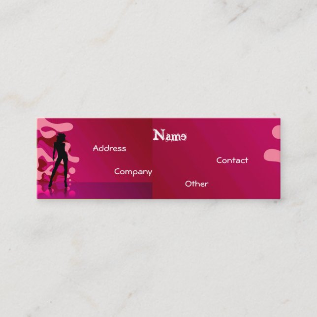 Dancer in Lila Rosa I Mini Visitkort (Framsida)