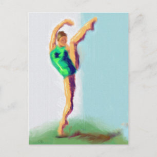 Dancer Leg Razed Art Vykort