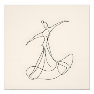 Dancer Line Art Fototryck