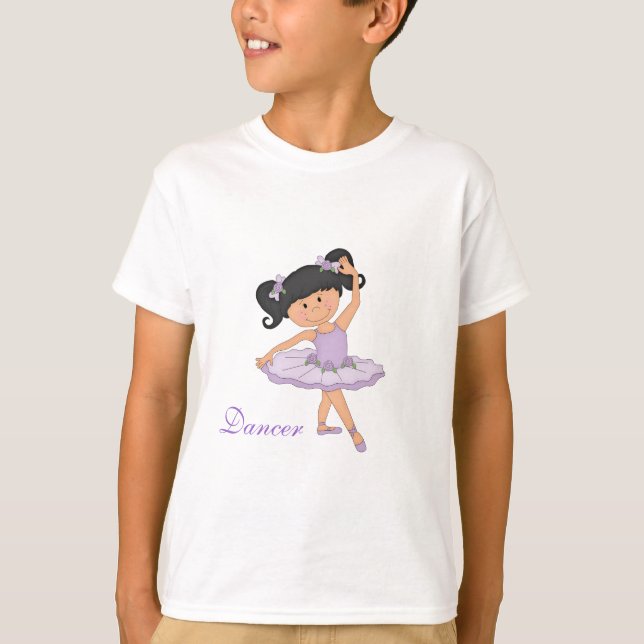 Dancer-Little Ballerina in Tutu T-shirt (Framsida)