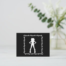 Dancer Majorette Notecard A ( White Black ) Anteckningskort