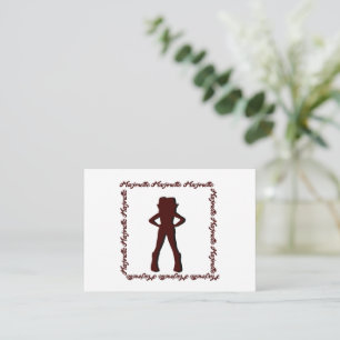 Dancer Majorette Notecard B ( White Burgundy ) Anteckningskort