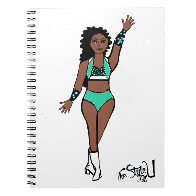 Dancer Notebook Mint / White / Black Anteckningsbok (Framsidan)