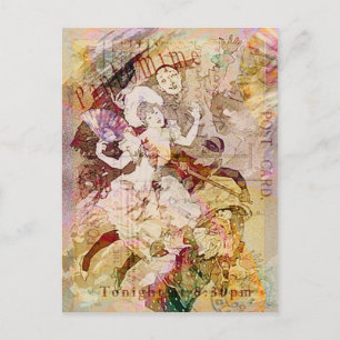 Dancer och Pierrot jul Helg Vykort