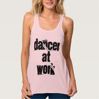 Dancer på Work Gult Racer Tanktop Linne Med Racerback