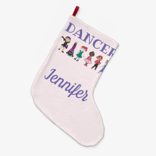DANCER Personlig Lila Rosa Ballet Tap Jazz Stor Julstrumpa