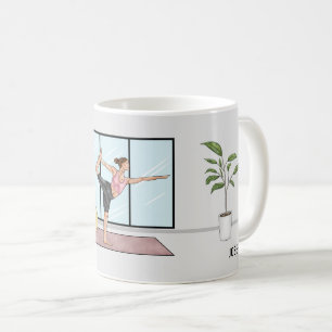 Dancer Pose Yoga Natarajasana Med Anpassat Namn Kaffemugg