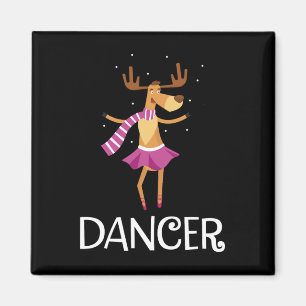 Dancer Prancer jul Dancing Reindeer Magnet
