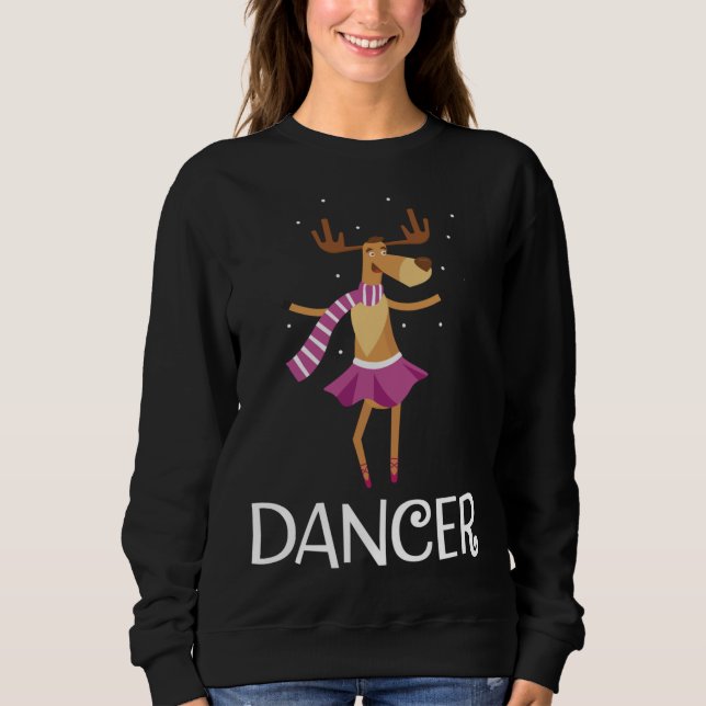Dancer Prancer jul Dancing Reindeer T Shirt (Framsida)
