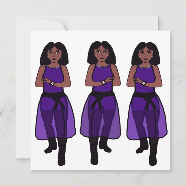 Dancer Sheer Lila A Julkort (Framsida)