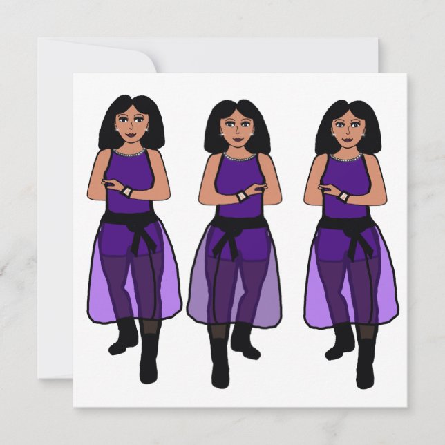 Dancer Sheer Lila B Julkort (Framsida)