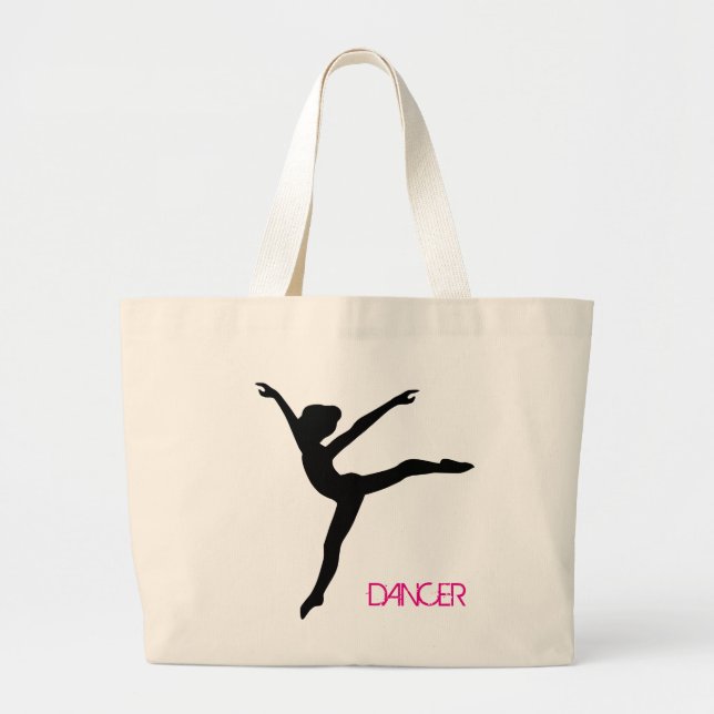 DANCER Silhouette Dance Bag Tote Jumbo Tygkasse (Framsidan)