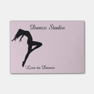 Dancer Silhouette Personlig Plocka valfri Färg Post-it Block