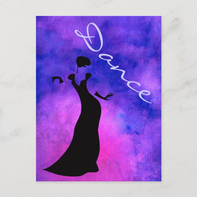 Dancer Silhouette Vykort (Framsida)